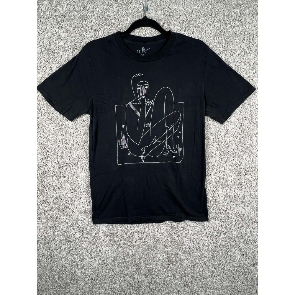 Feel Terrible Graphic T-Shirt Black Minimalist Line Art Short Sleeve  Tee Unisex